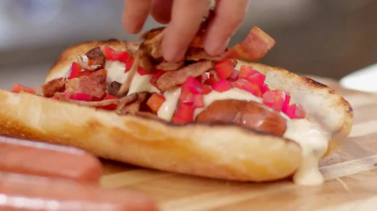 Cheddar Bacon Turkey Dogs