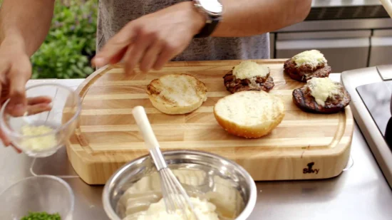 French Onion Turkey Burger