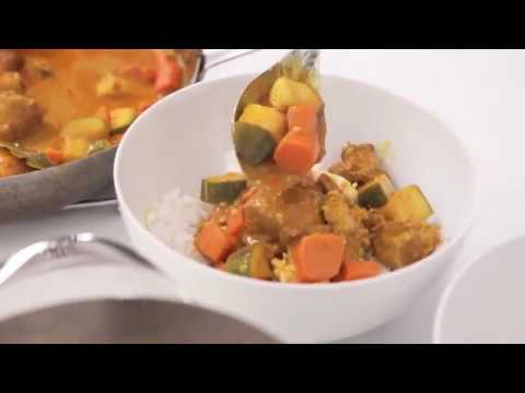 Poitrine de dinde au curry jaune et au lait de coco