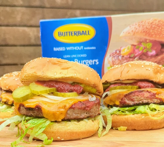 Grilled Butterball Turkey Burgers with Chili Crisp Ketchup